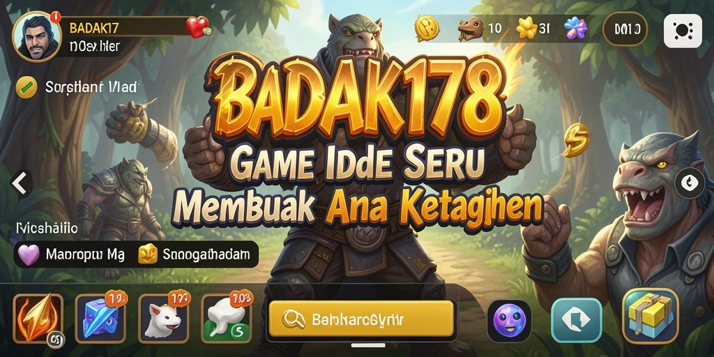 Screenshot menunjukkan aksi menarik dari gameplay Idle BADAK178.