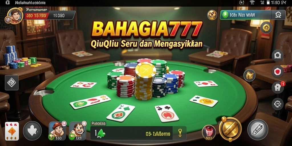 Tampilan gameplay QiuQiu yang seru dan interaktif di BAHAGIA777.