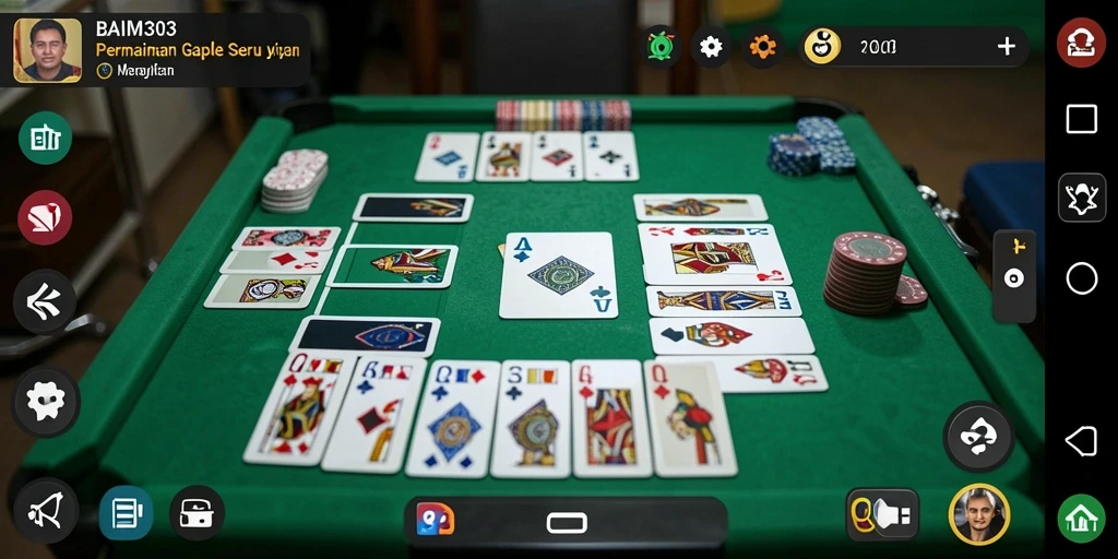 Tampilan gameplay Gaple yang seru di BAIM303.