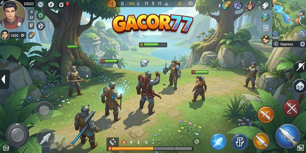 Tangkapan layar GACOR77 menampilkan gameplay petualangan dunia terbuka yang mengesankan.