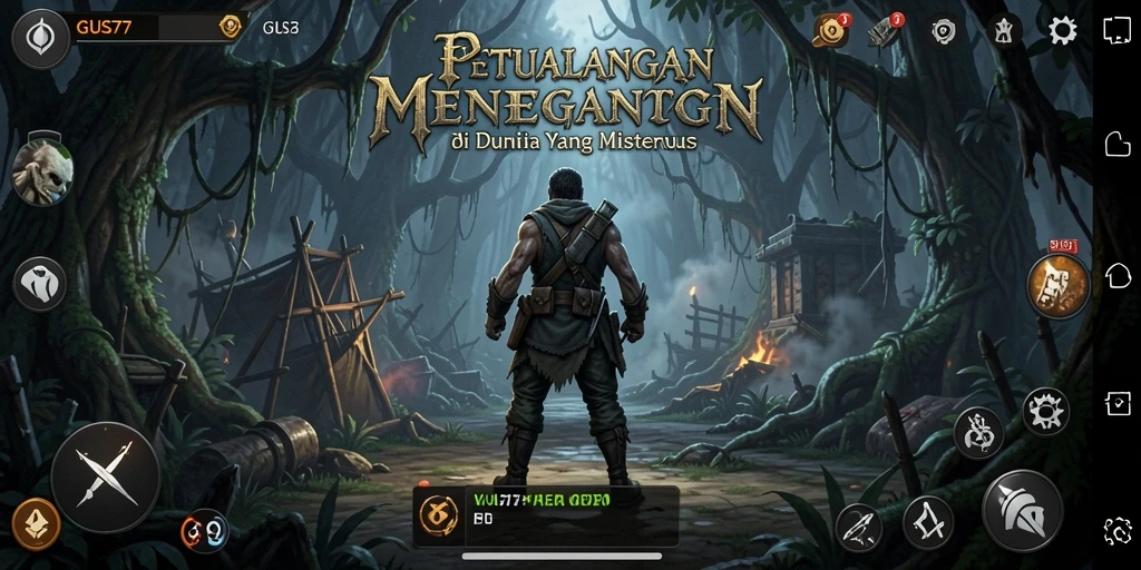 Screenshot gameplay GUS77 dengan petualangan yang mengesankan.