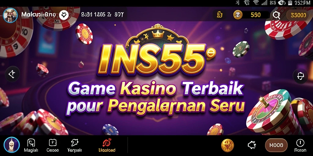 Gambaran gameplay menarik di INS55 dengan berbagai pilihan permainan Kasino.