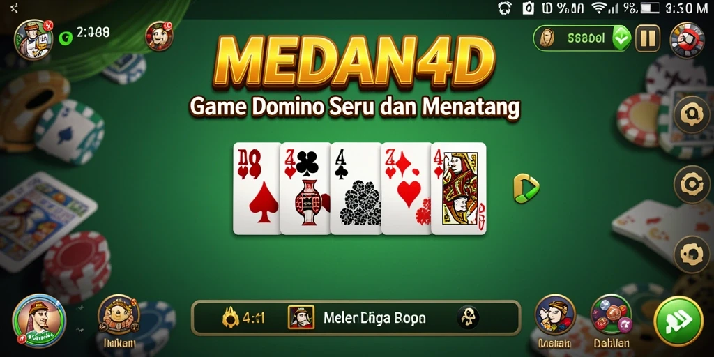 Tampilan gameplay Domino pada MEDAN4D yang menarik.