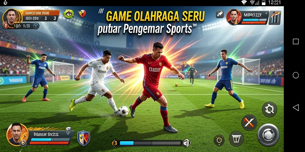Tampilan utama game MPO1221 menampilkan aksi olahraga yang mendebarkan.