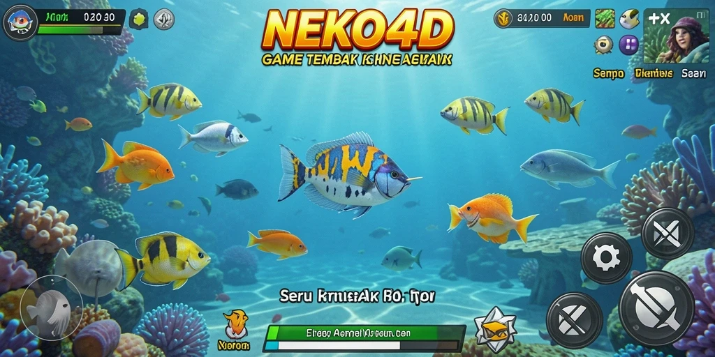 Gameplay seru Tembak Ikan di NEKO4D yang penuh warna.
