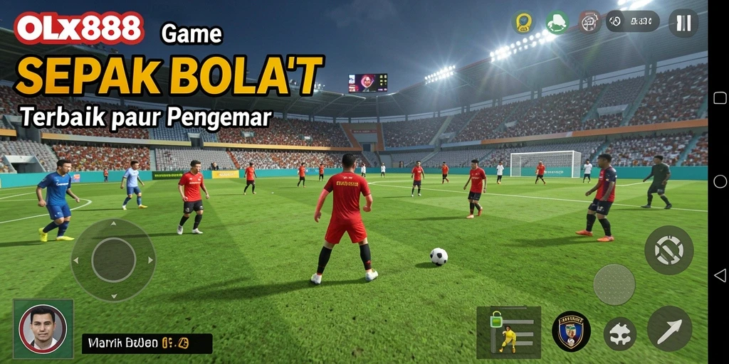 Tampilan gameplay OLX888 yang menarik dengan aksi sepenuh lapangan.