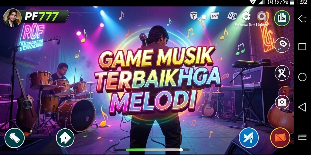 Screenshot gameplay PF777 menampilkan keseruan bermain musik.