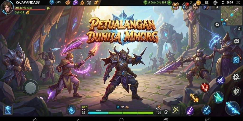 Tampilan gameplay menarik dan interaksi antarpemain di RAJAPANDA88.
