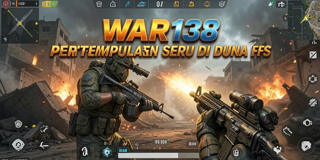 Tangkapan layar WAR138 menampilkan aksi FPS yang mendebarkan.